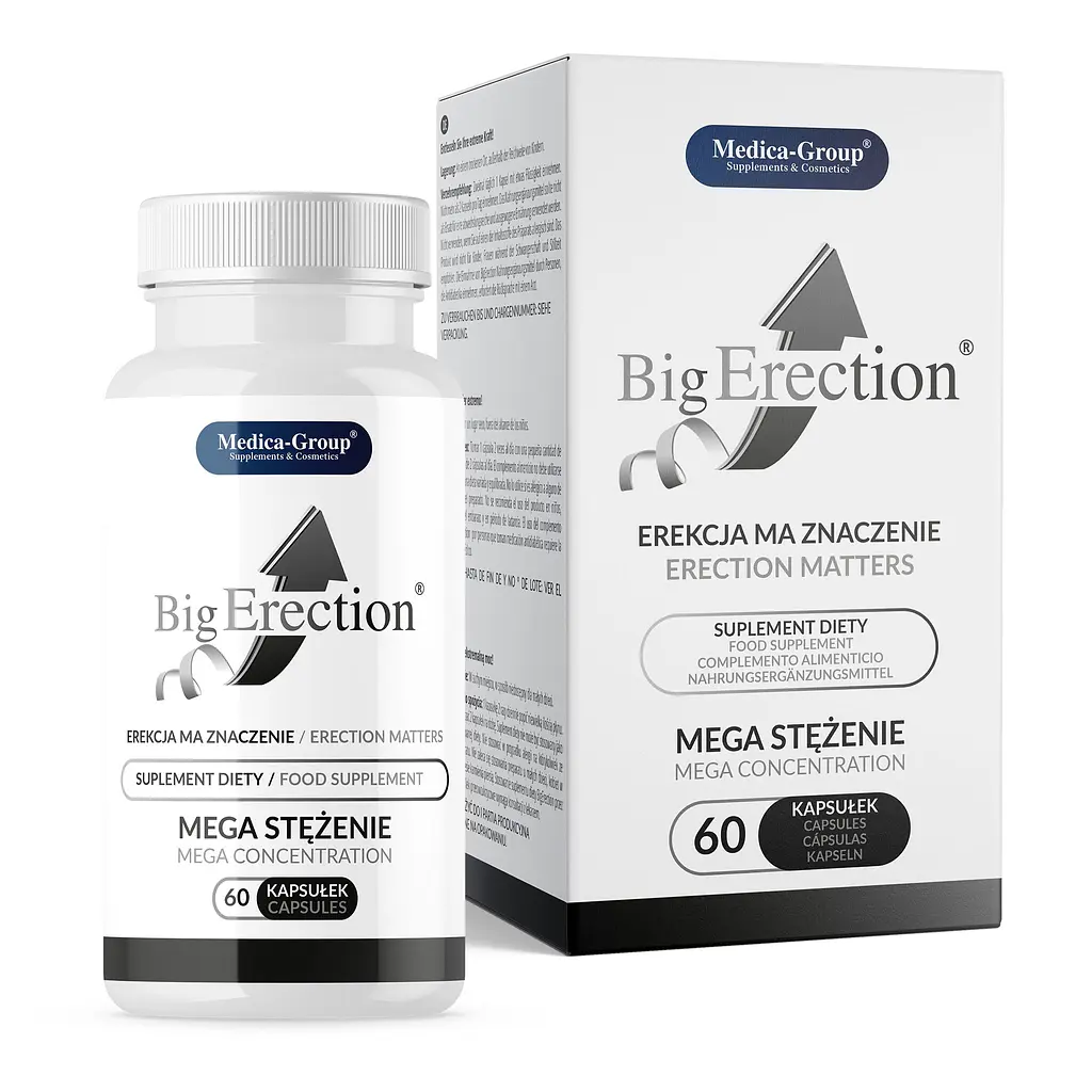 Капсулы Medica-Group Big Erection Diet Supplement для повышения эрекции для мужчин 60 капсул - фото 2