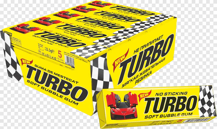 Жувальна гумка Turbo NEW Soft Bubble Gum No Sticking зі смаком tutti frutti упаковка 5 штук 22.5г - фото 4