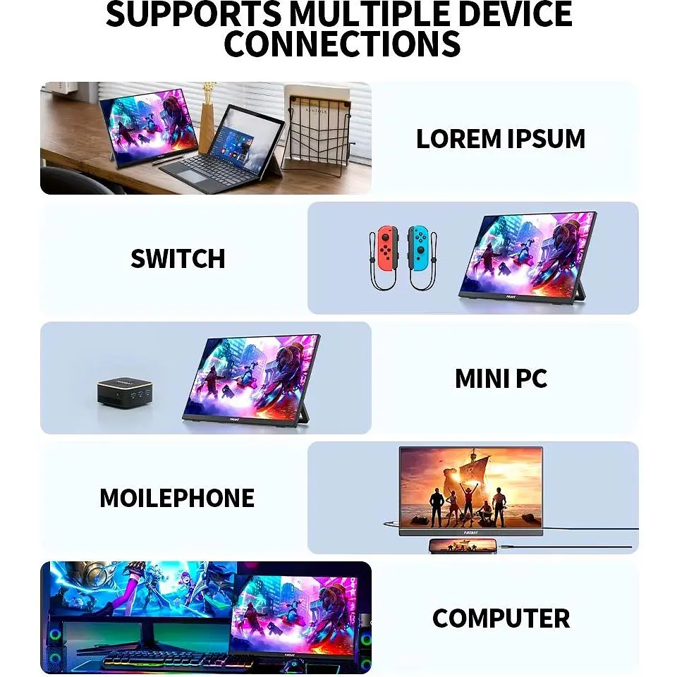 Портативний монітор Firebat FB16 Black [111058] - фото 6