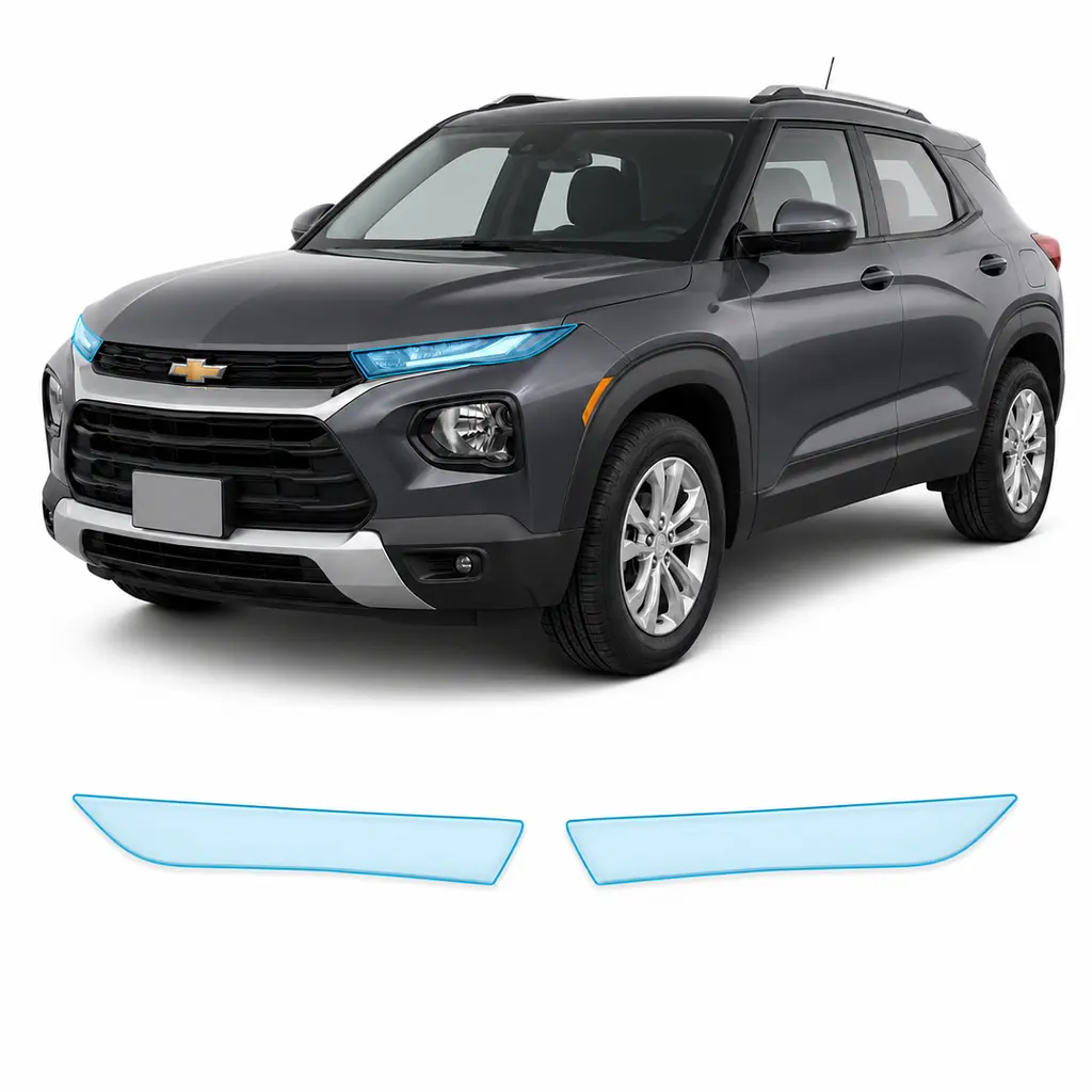 Антигравійна захисна бронеплівка за лекалами для Chevrolet Trailblazer I 2021- оптика (фари та ПТФ)