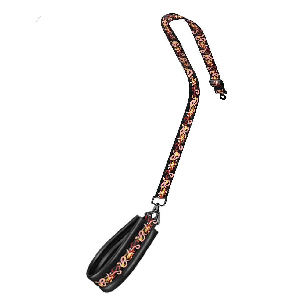 БДСМ-набір LOCKINK The Flowering Serpent Bondage Set, чорний, з малюнком у вигляді змій, 7 предметів - фото 4