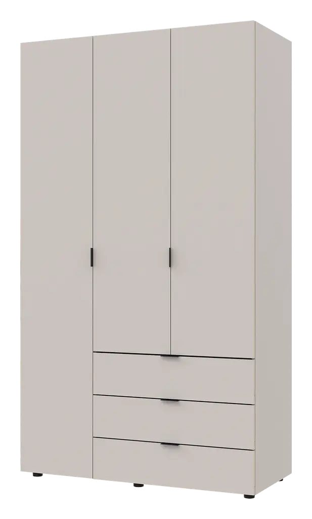 Шафа для одягу Doros Гелар Кашемір 3 ДСП 116.2х49.5х203.4 (80737633) - фото 5