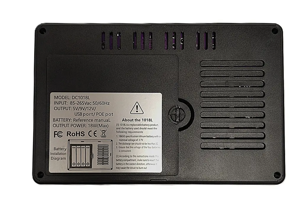 Міні ДБЖ для роутера Voltronic UPS-18W DC1018P 11600mAh 5V 9V 1A PoE 15/24V LAN USB Type-C 10-12 год резервного живлення Black - фото 4