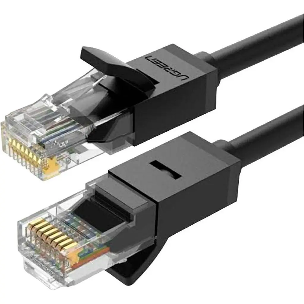 Патч-корд Ugreen NW102 Cat 6 U/UTP Lan Flat Cable 10m Black (20164) [165436] - фото 2