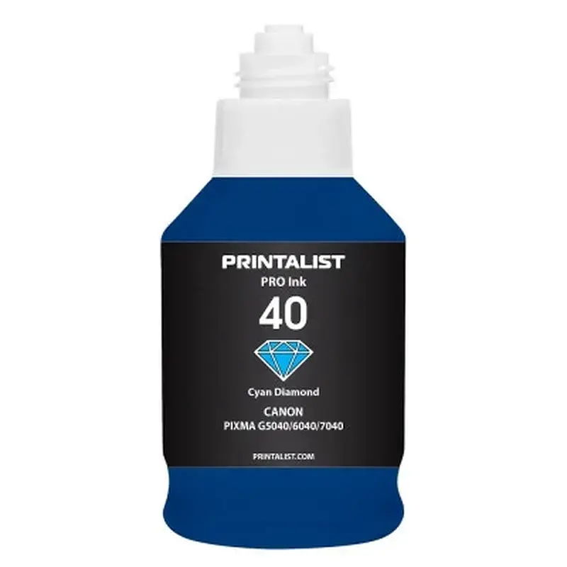 Чорнило Printalist Canon GI-40 для G5040/G6040 190г Cyan (PL40C) - фото 2
