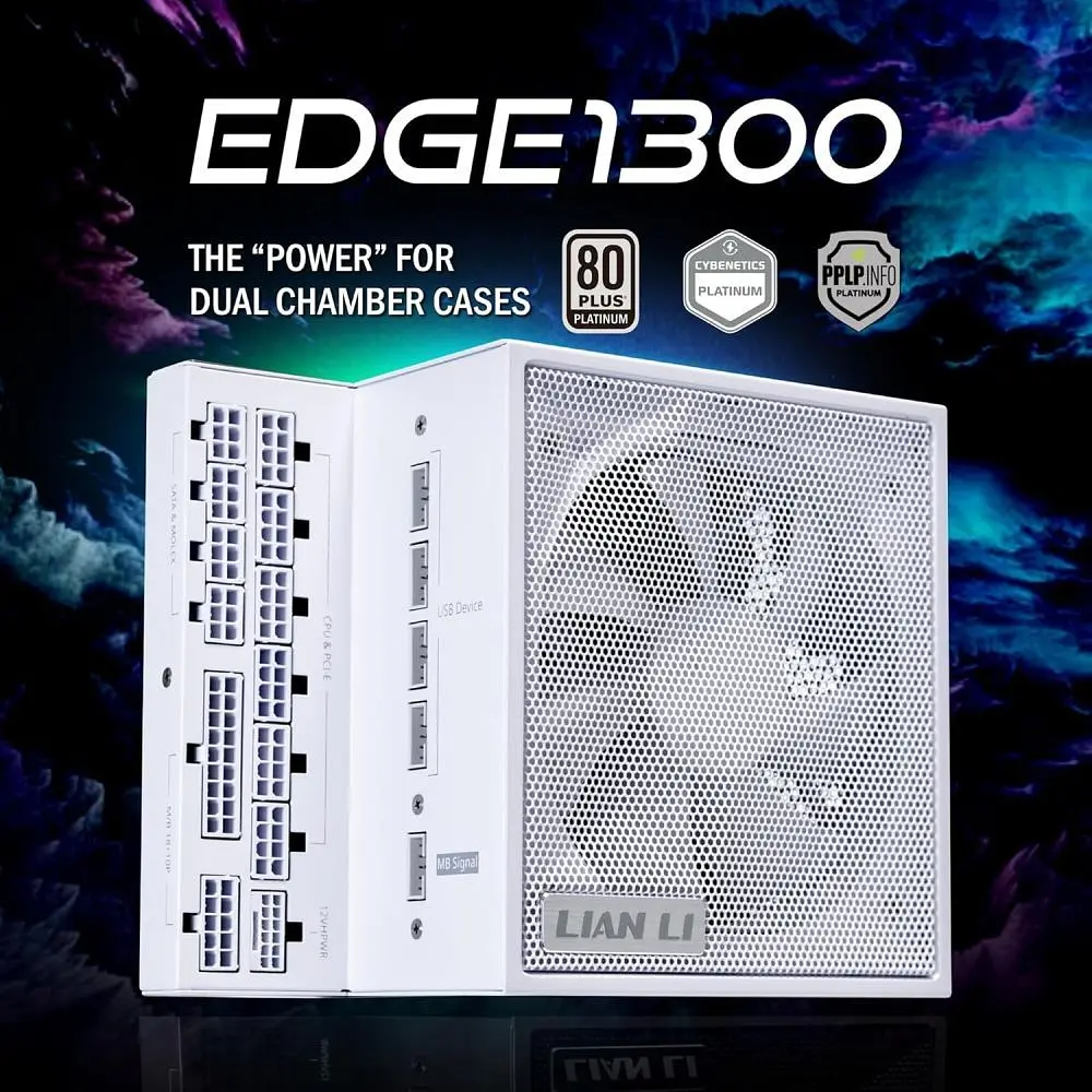 Блок питания Lian Li EDGE1300, 80 Plus Platinum, White, EU Cord (G9P.EG1300.WE00.EU) - фото 4