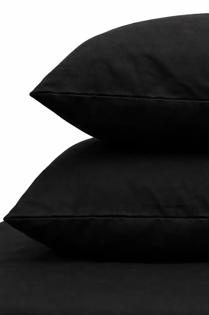 Комплект наволочок Ecotton 70х70 см фланель із бавовни Black чорний (24697) - фото 3