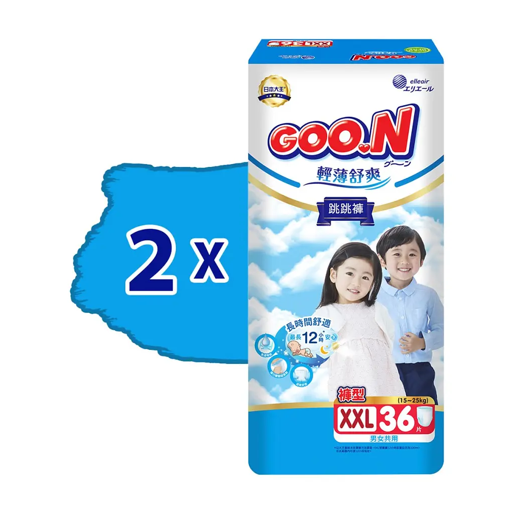 Підгузки GOO.N Slim & Comfortable Розмір 6 XXL 15-25 кг 36 шт (21001094) - фото 3