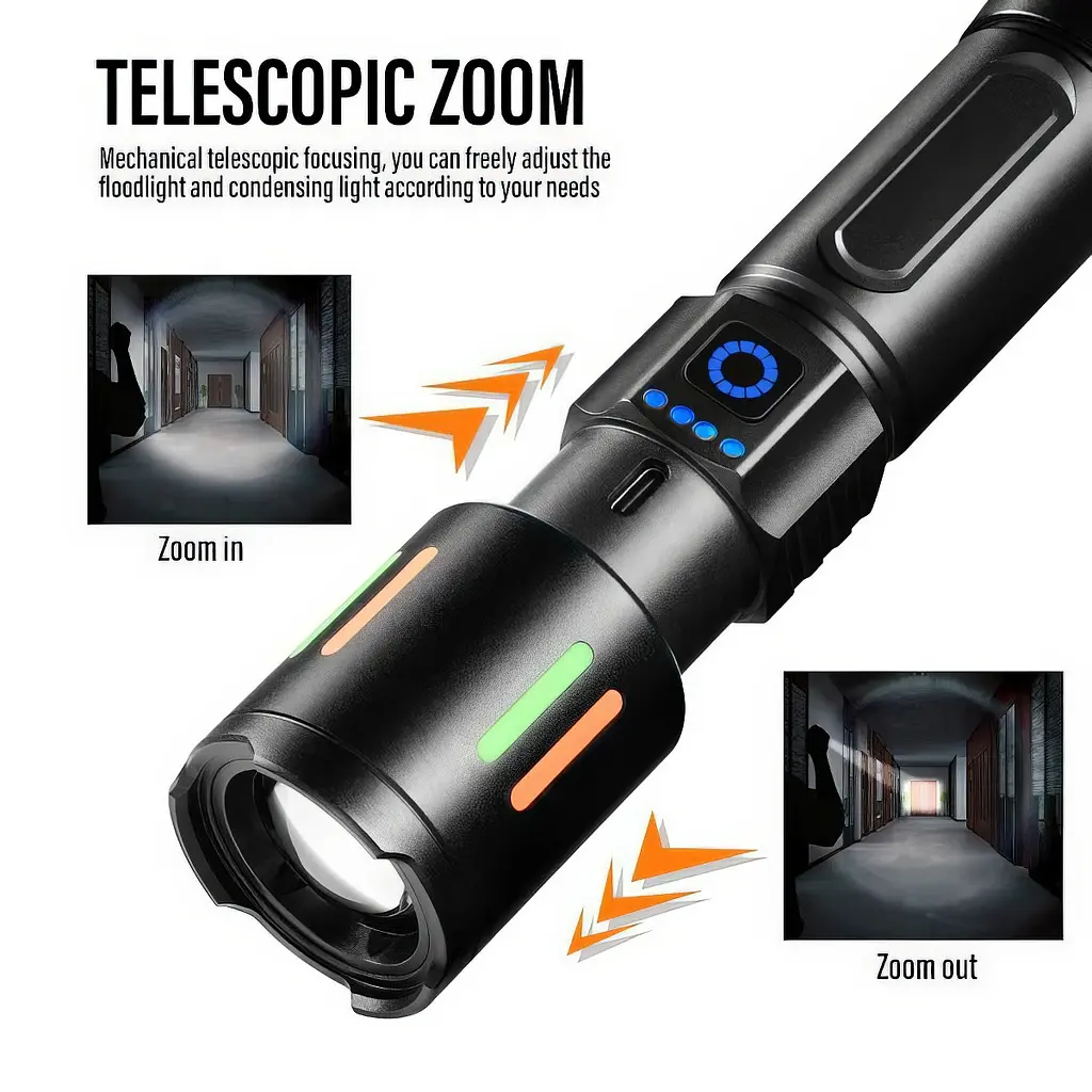 Фонарик ручной светодиодный на аккумуляторе мощный LED фонарь X-Balog BL-611-TG 26650 - фото 6