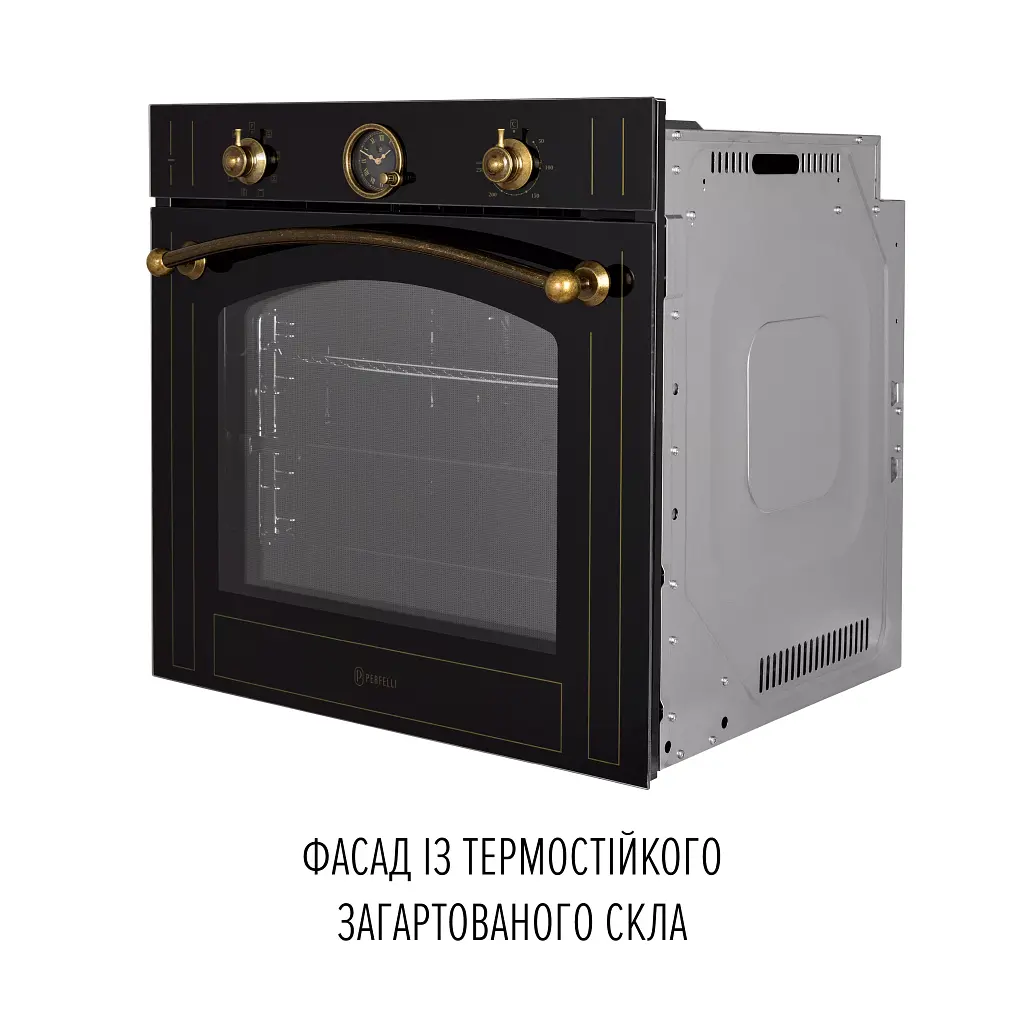 Духова шафа електрична Perfelli Vintage 6A8N Nero - фото 8