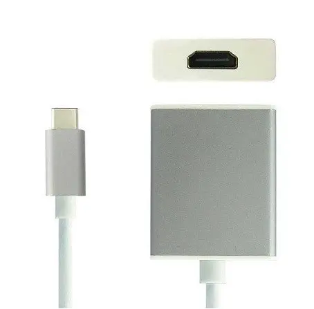 Перехідник USB 3.1 Type-C HDMI (F), сріблястий - фото 2