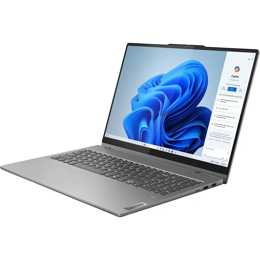 Ноутбук 2 в 1 Lenovo IdeaPad 5 16AHP9, AMD Ryzen 7 8845HS до 5.1 ГГц, 16" WUXGA, 16 ГБ, 1 ТБ, графика AMD Radeon, Windows 11 Home, цвет серый - фото 4