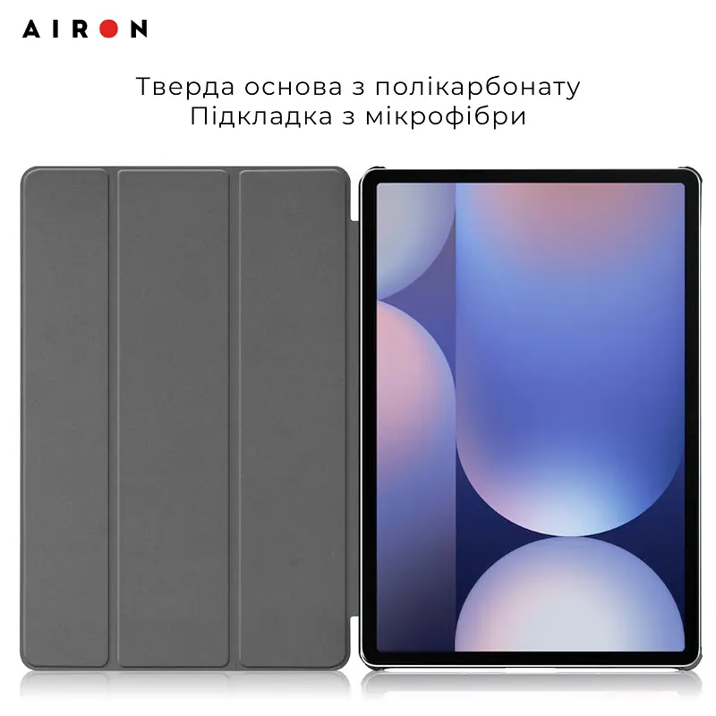 Чехол AIRON Premium для Samsung Galaxy Tab S10 Plus 12.4 2024 с защитной пленкой и салфеткой Black - фото 9