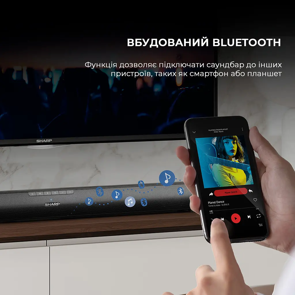Саундбар Sharp HT-SB100 Black - фото 4