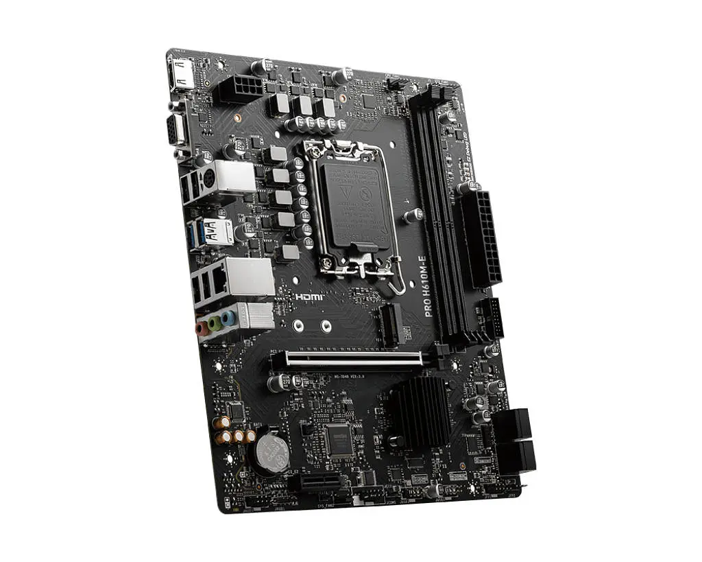 MSI Материнська плата PRO H610M-E s1700 H610 2xDDR5 HDMI D-Sub mATX - фото 2