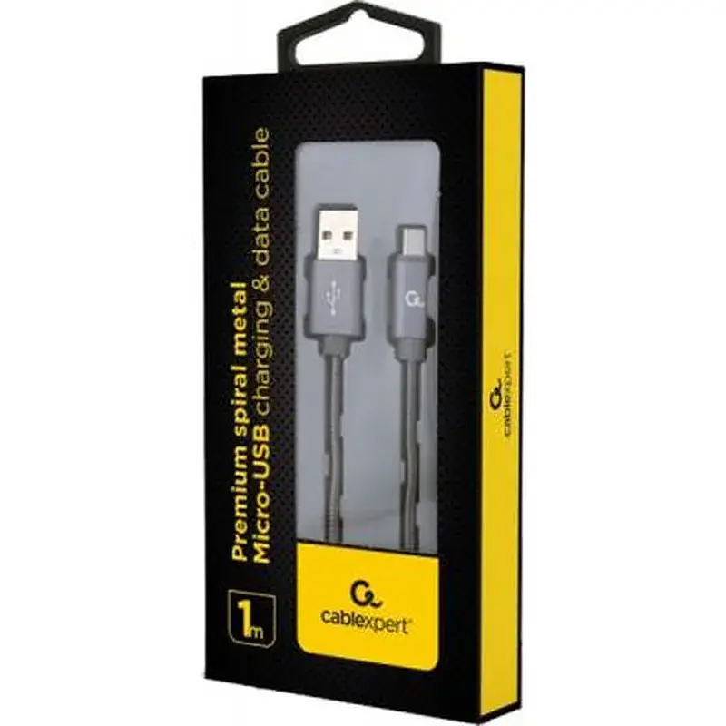 Дата кабель USB 2.0 AM to Micro 5P 1.0m Cablexpert (CC-USB2S-AMmBM-1M-BG) - фото 2