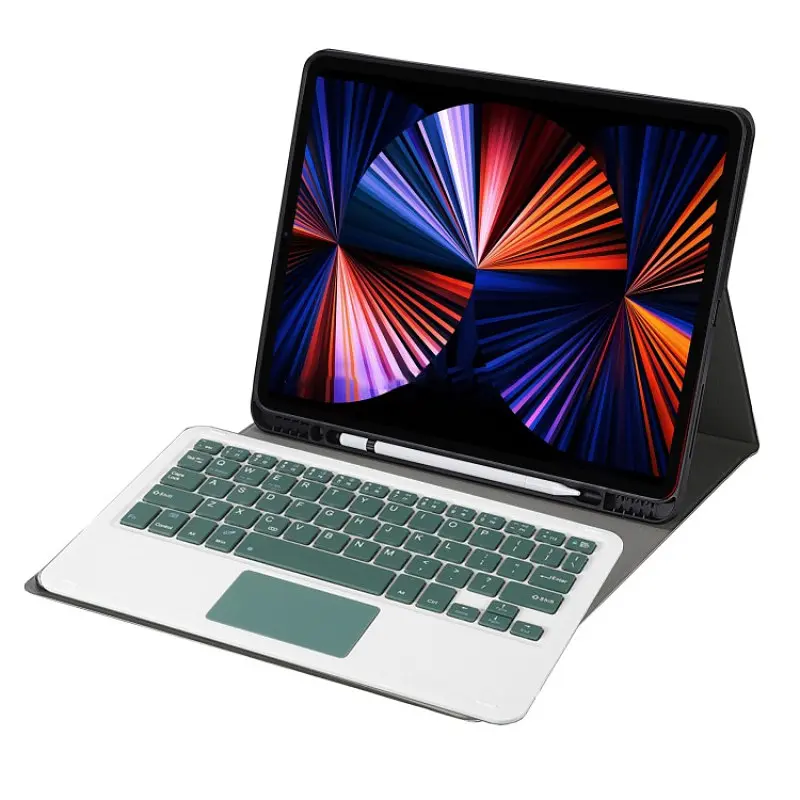 Чохол з бездротовою клавіатурою (TouchPad) BeCover для Apple iPad Pro 12.9 (2020/2021/2022) Темно-зелений (712383) - фото 2