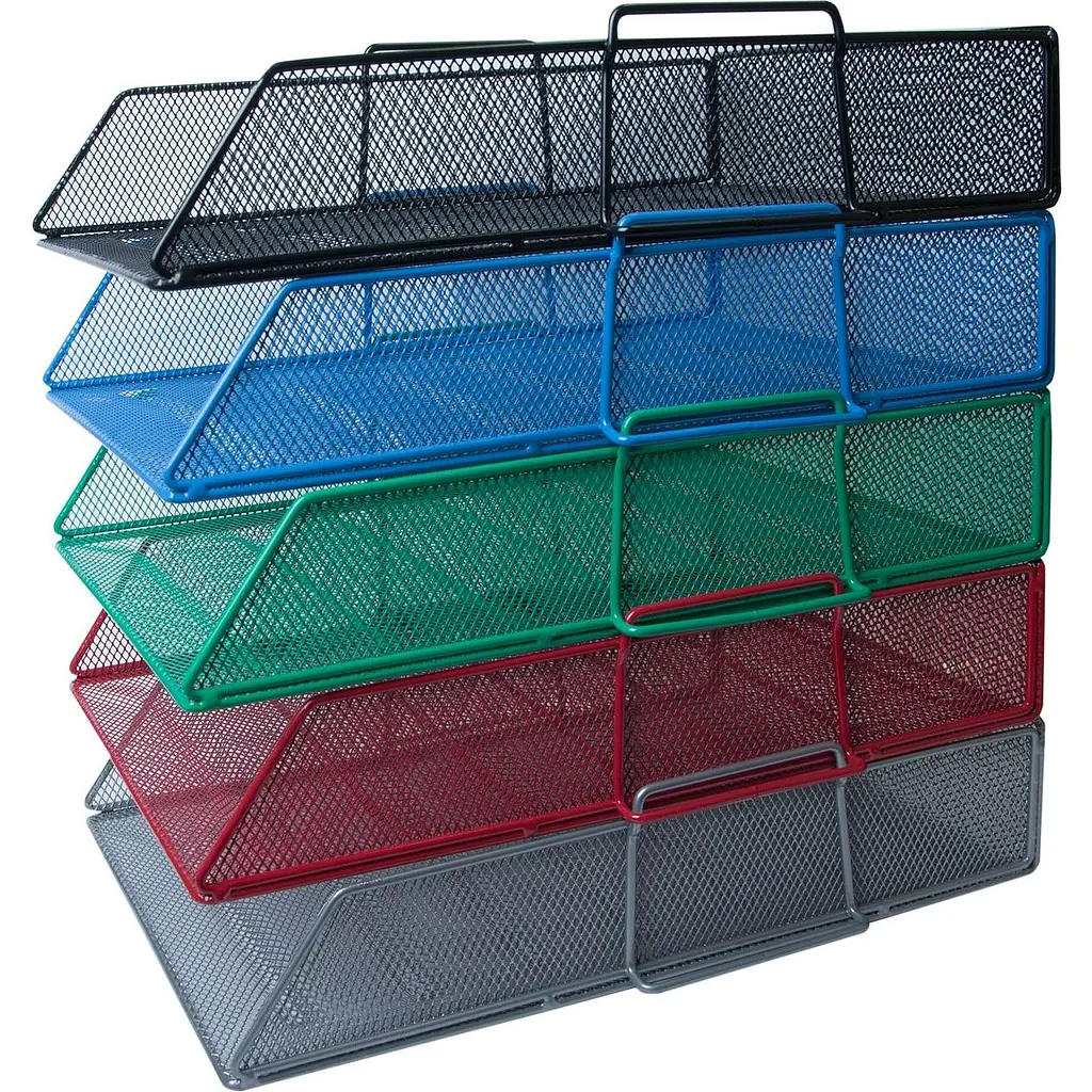 Лоток для паперів Buromax горизонтальний металевий 33.5х27.5х7.8 см чорний (BM.6254-01) - фото 2