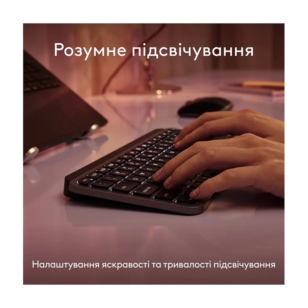 Клавіатура Logitech MX Keys Mini для Mac Wireless UA Space Grey (920-012652) - фото 9