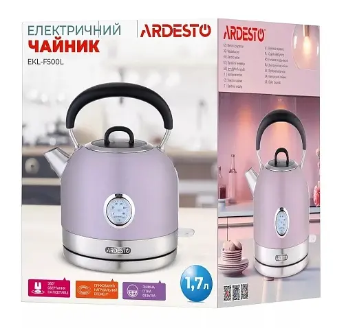 Електрочайник EKL-F500L, Purple, 2150 Вт, 1.7 л ARDESTO teh0028650 - фото 5