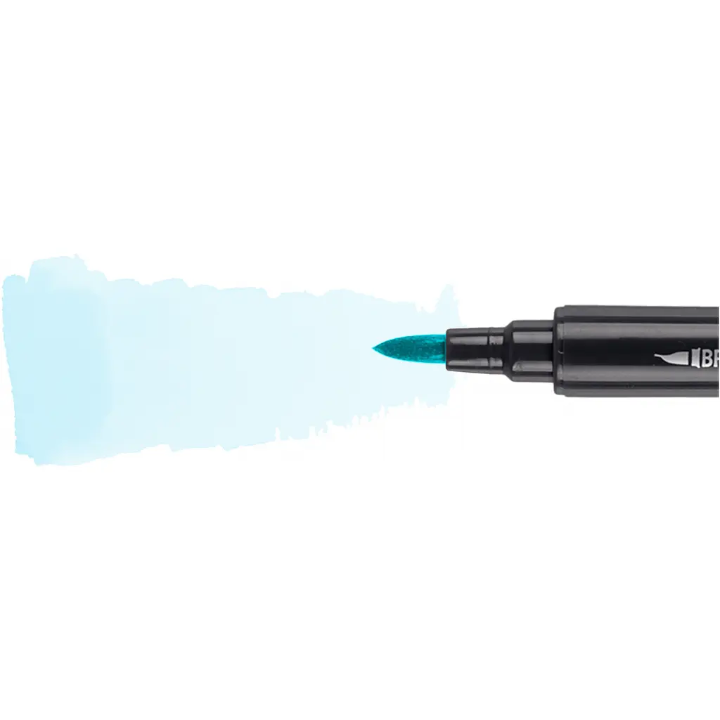 Маркер акварельний Santi Brush Marker SWB-14 блакитний двосторонній 6 шт. (391070) - фото 2