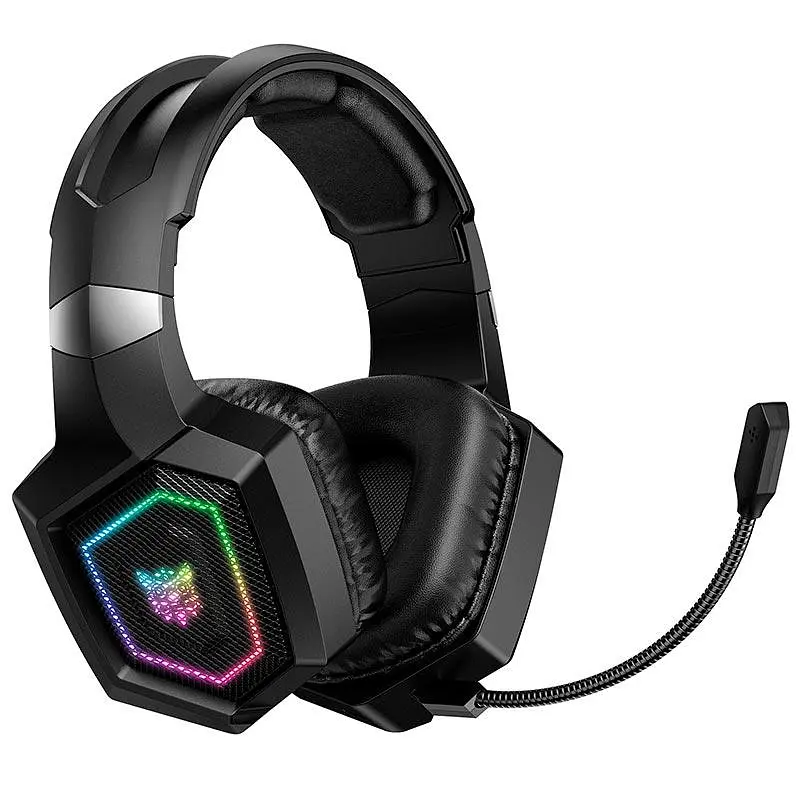 Навушники бездротові Onikuma ігрова гарнітура GT806 з підсвіткою RGB чорна - фото 4