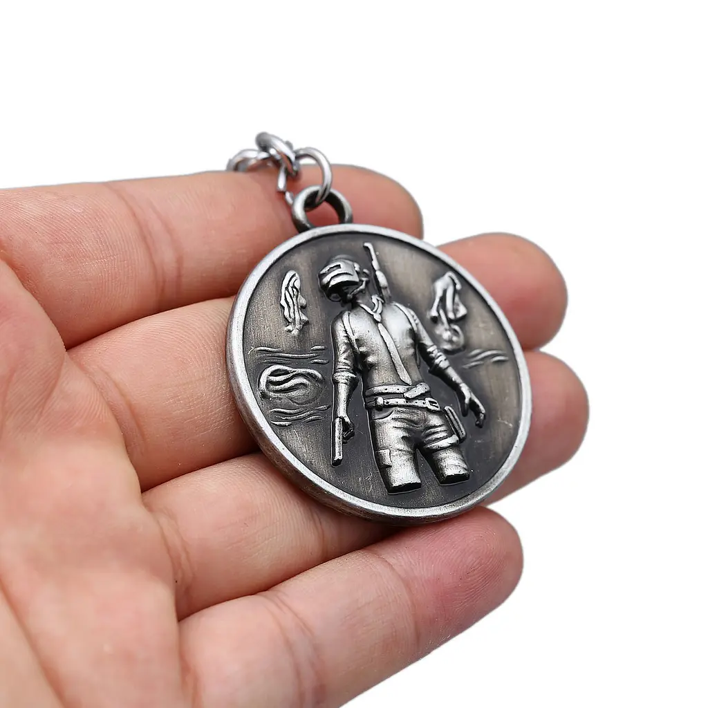 Брелок PlayerUnknown’s Battlegrounds PUBG Logo silver.732 - фото 4