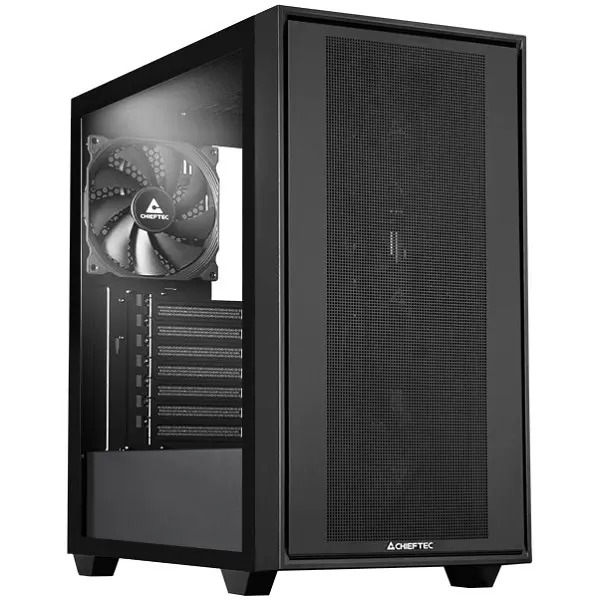 Корпус Chieftec NIGHT HUNTER 3 GS-03B-BLK-OP 4x120mm PWM, USB-C, E-ATX, без Блок живлення, Чорний