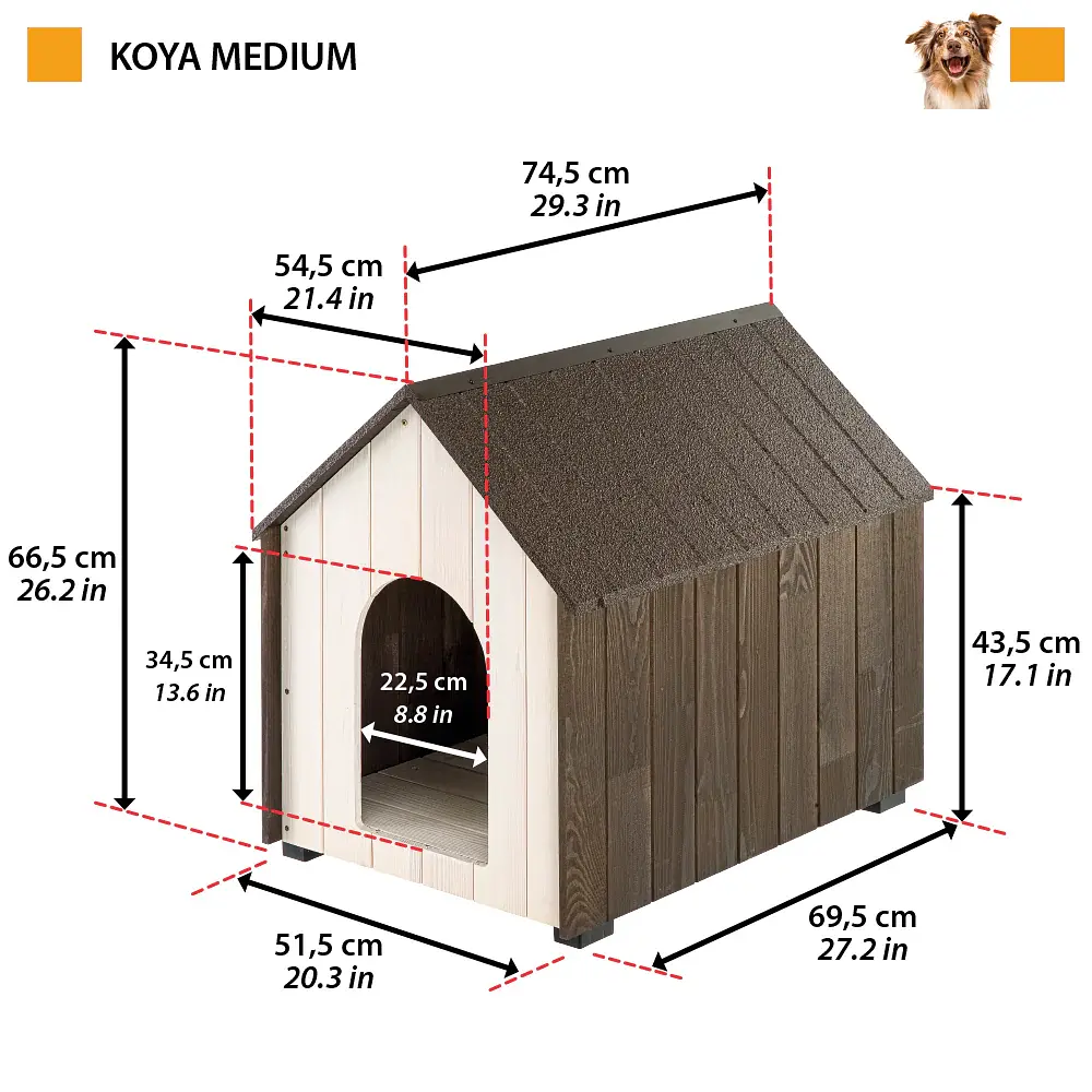Будиночок для собак Ferplast Koya Medium 49×67×57,5 см 87028200 - фото 2