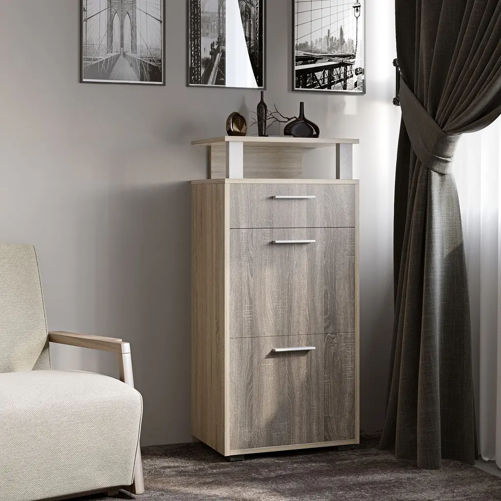 Тумба для обуви Эверест ТО-1, 50х36х108 см сонома/трюфель (EVR-2217) - фото 4