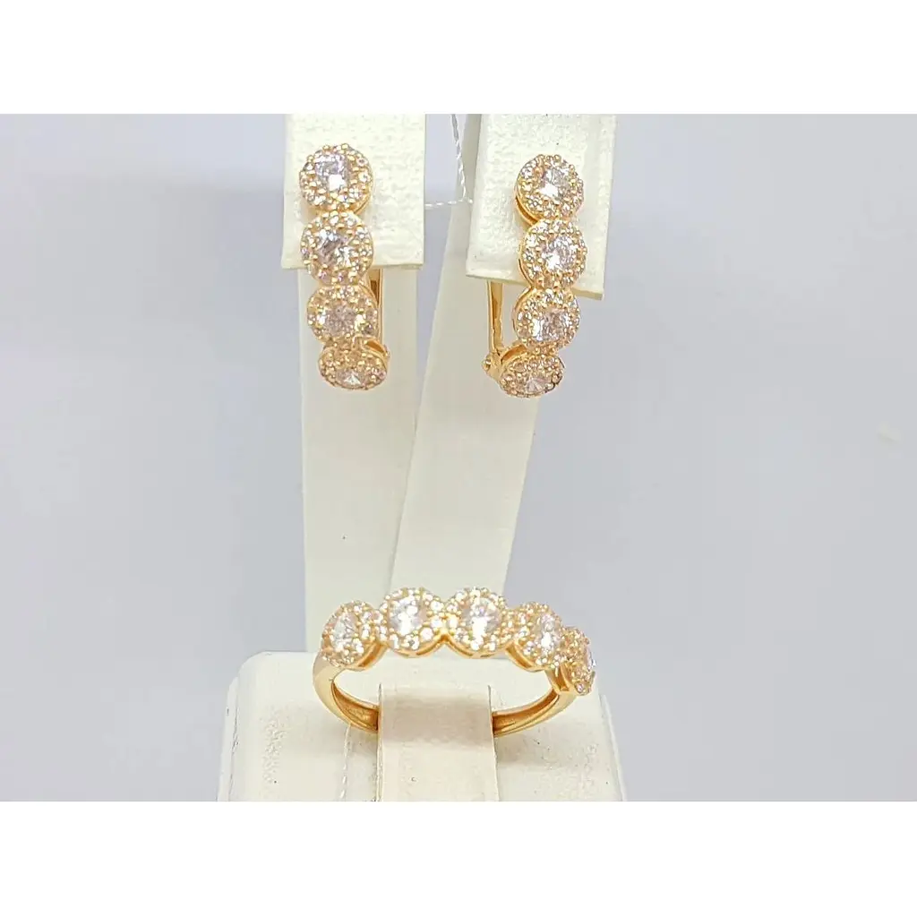 Золотые серьги Империя золота с фианитами. СВ818(В)И - фото 5