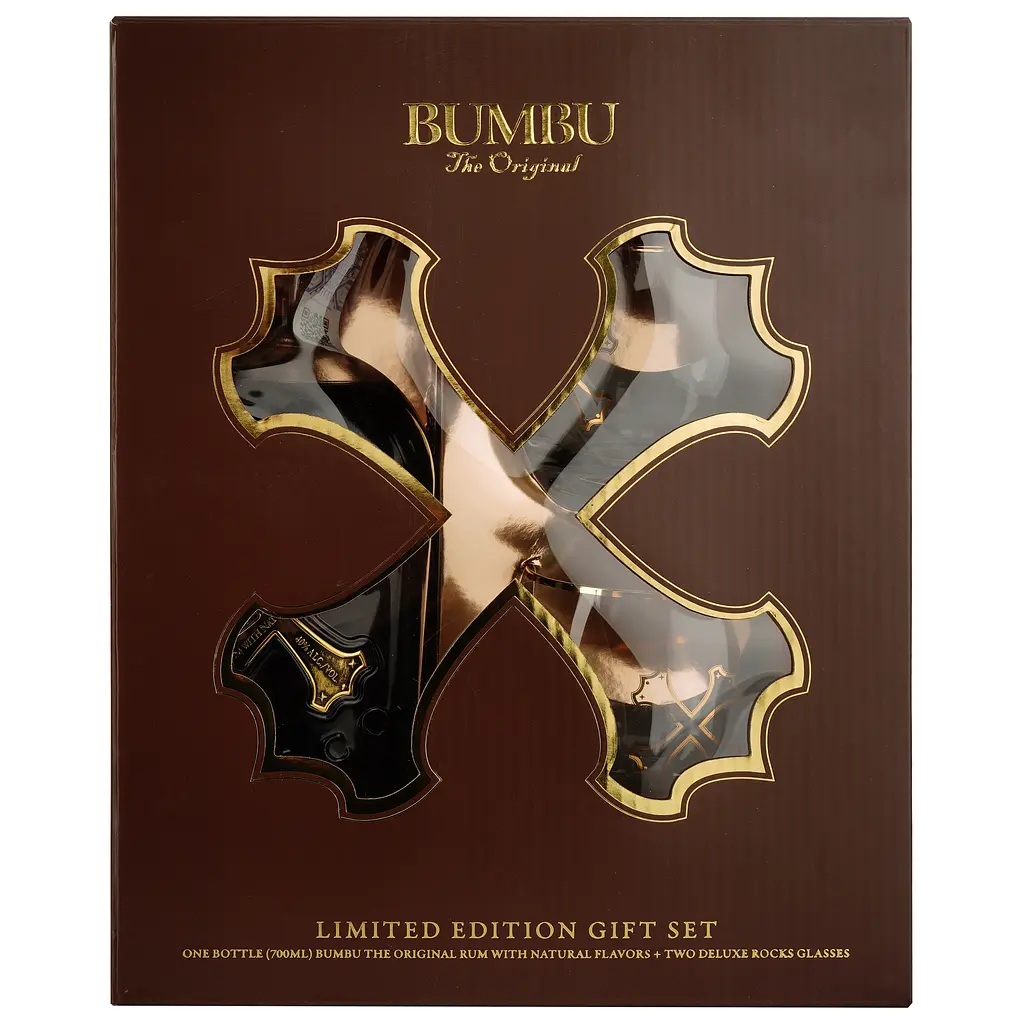 Набір: Ром Bumbu Original, 40%, 0,7 л + 2 склянки - фото 4