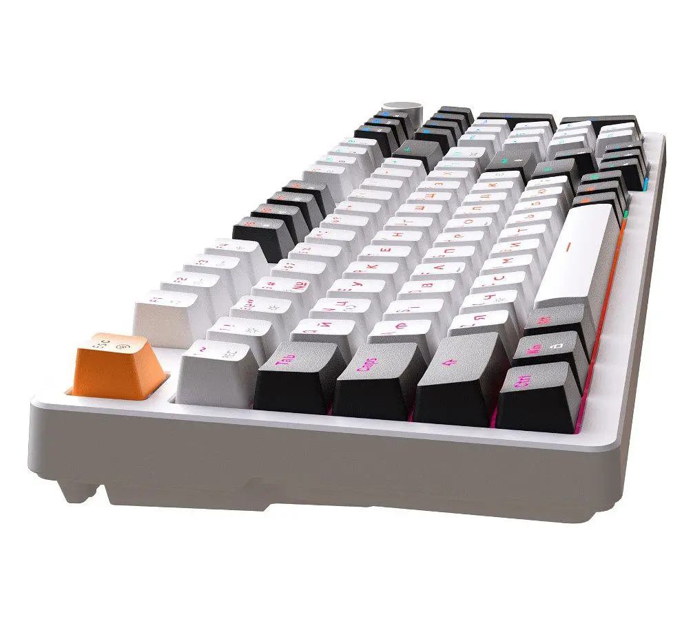 Клавіатура ігрова механічна GamePro GPMK-170 Outemu Red Swich Hot-Swap RGB White - фото 4