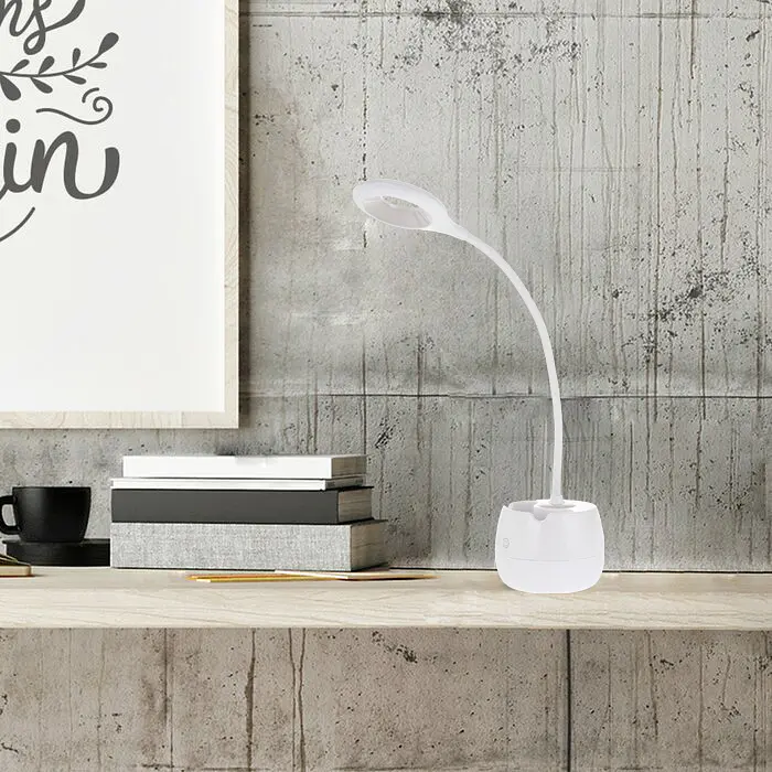 Настільна лампа Brille на гнучкій ніжці сенсорна SL-104 5W WH - фото 7