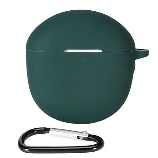 Чехол-накладка DK Silicone Candy Friendly с карабином для Realme Buds Air 2 (011383) (green) - фото 2