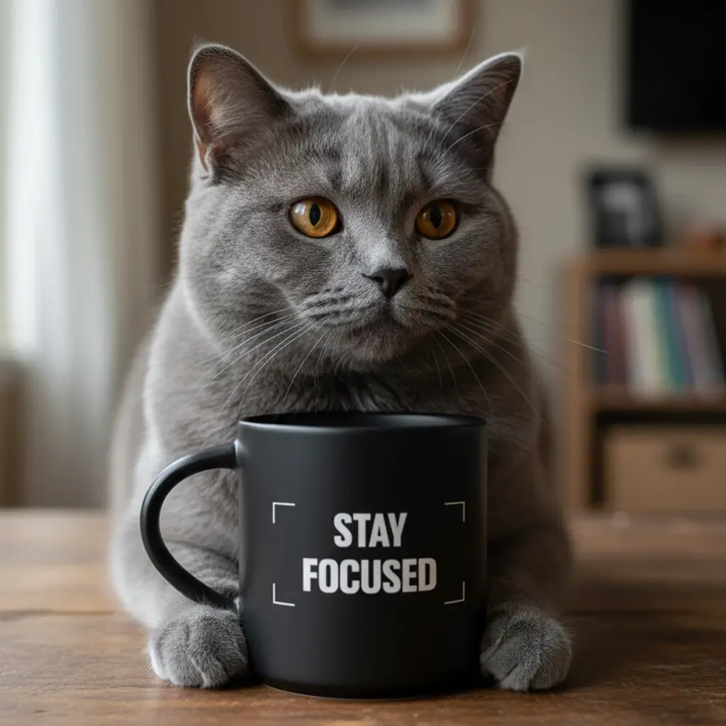 Чашка «Stay focused» чорна - фото 2