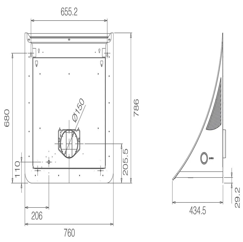 Витяжка Elica NUAGE DRYWALL/F/75 - фото 7