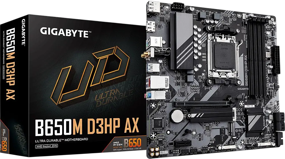 Материнська плата Gigabyte B650M D3HP AX Socket AM5 (B650M D3HP AX) Б/В