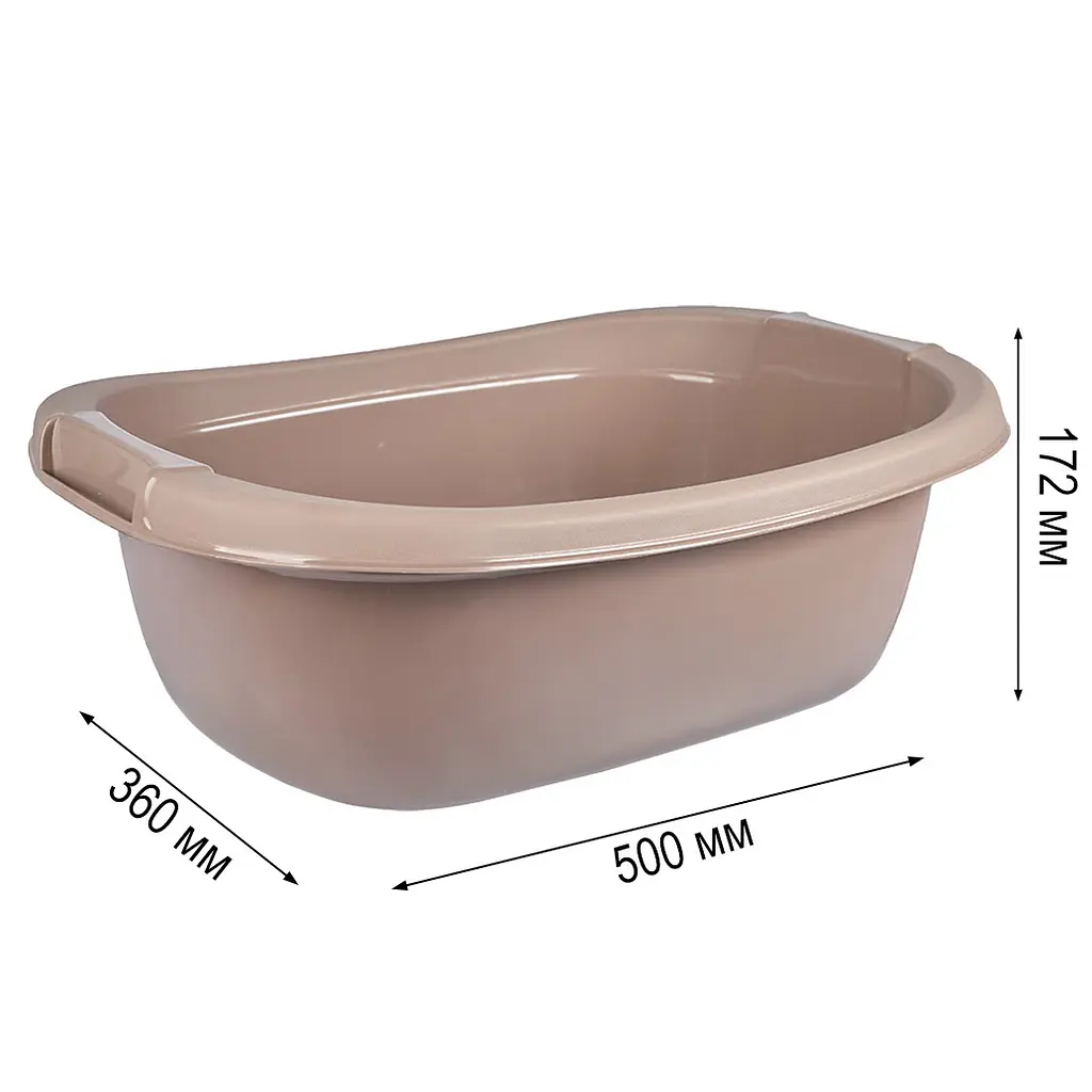 Таз Stars Plast овальний какао 15 л (94037/как) - фото 2