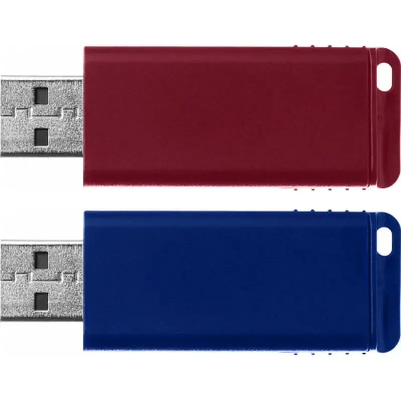 USB флеш накопичувач Verbatim 2x32GB Store'n'Go Slider Red/Blue USB 2.0 (49327) - фото 4