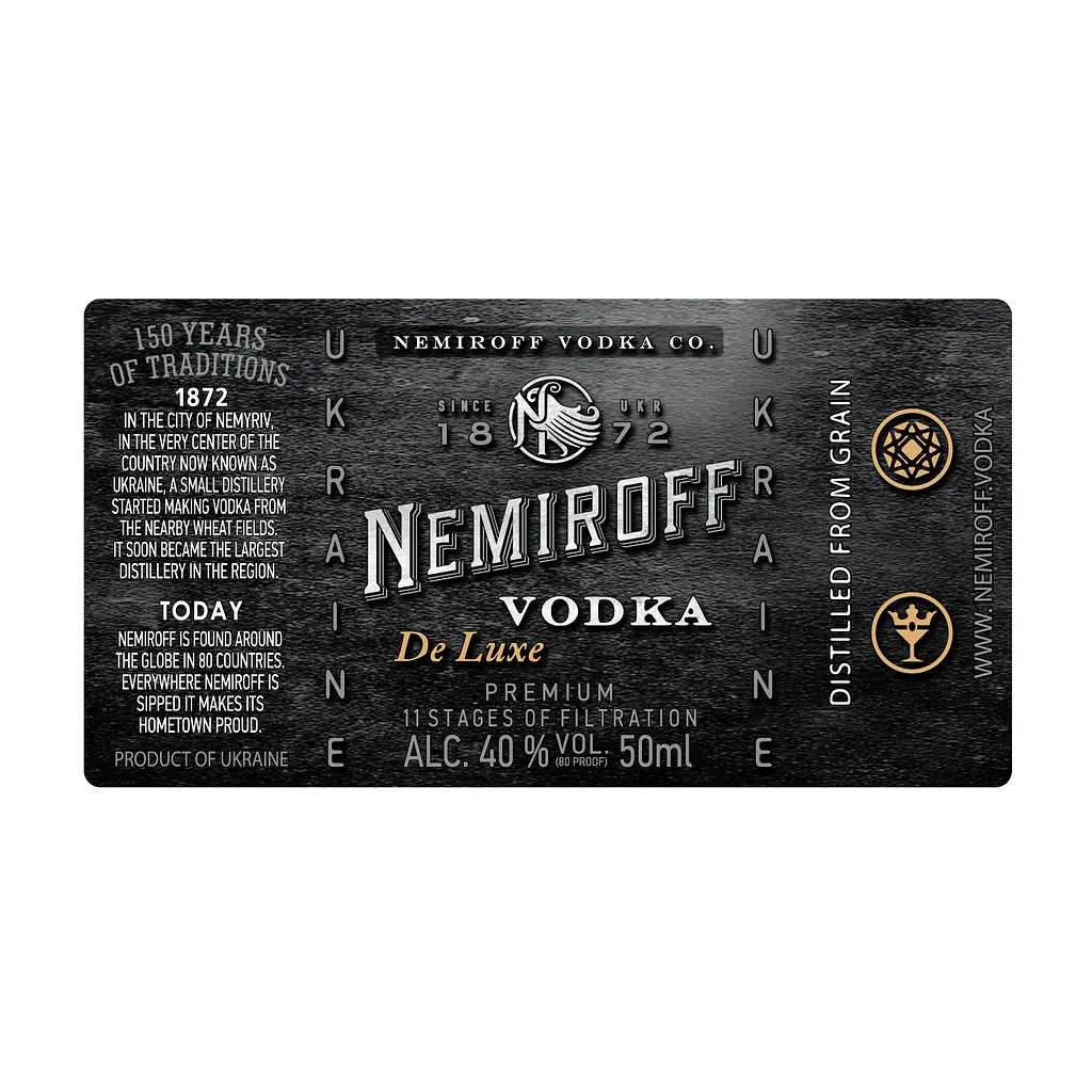 Горілка особлива Nemiroff De Luxe 40% 0.05 л - фото 4