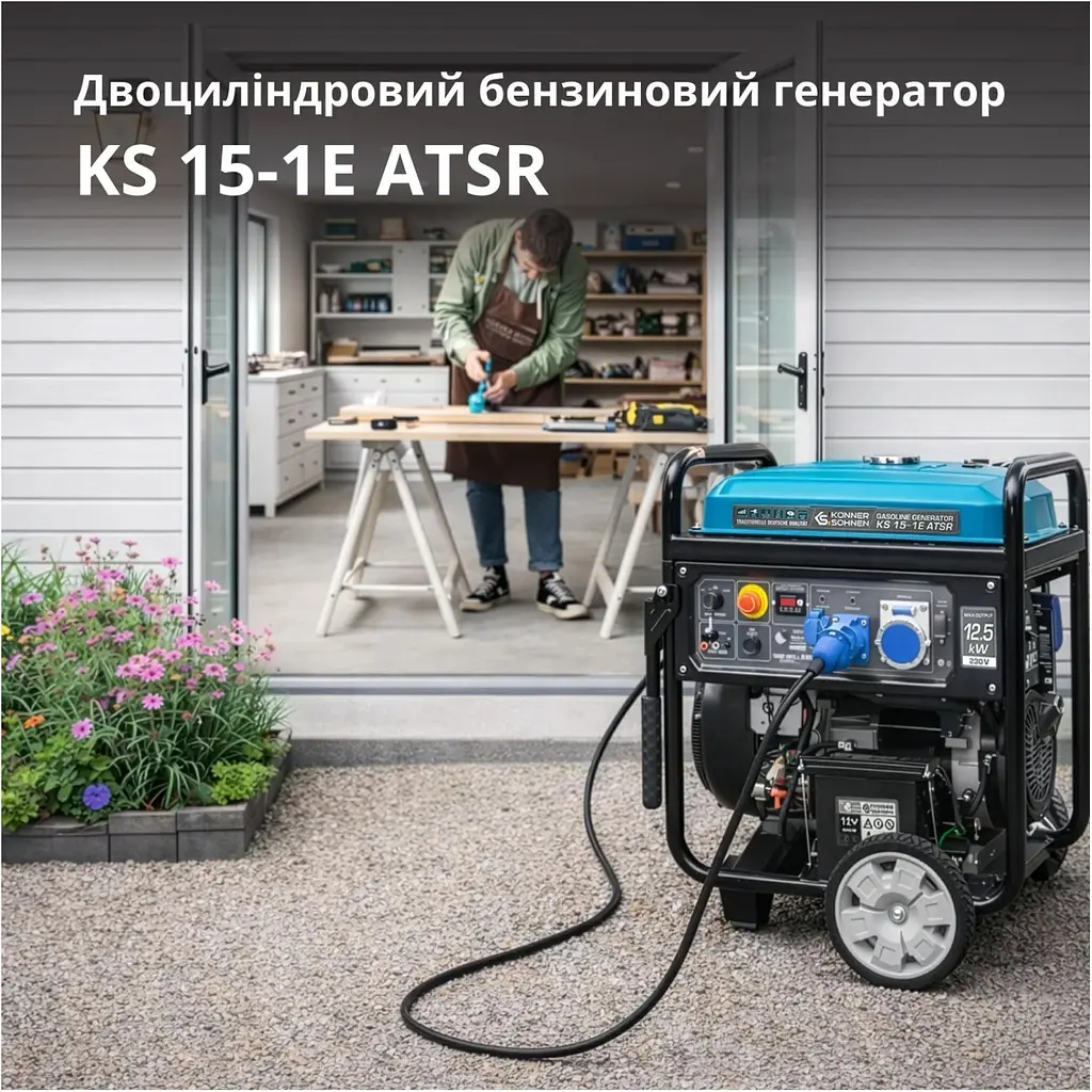 Генератор бензиновий Konner&Sohnen KS 15-1E ATSR [159008] - фото 4