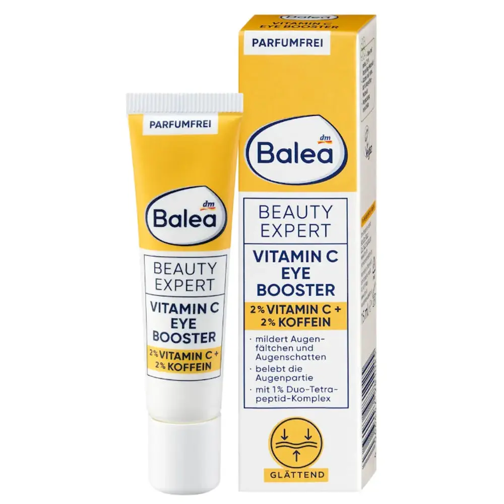 Крем Balea Augencreme Beauty Expert Vitamin C Eye Booster під очі з вітаміном C та кофеїном 15 мл