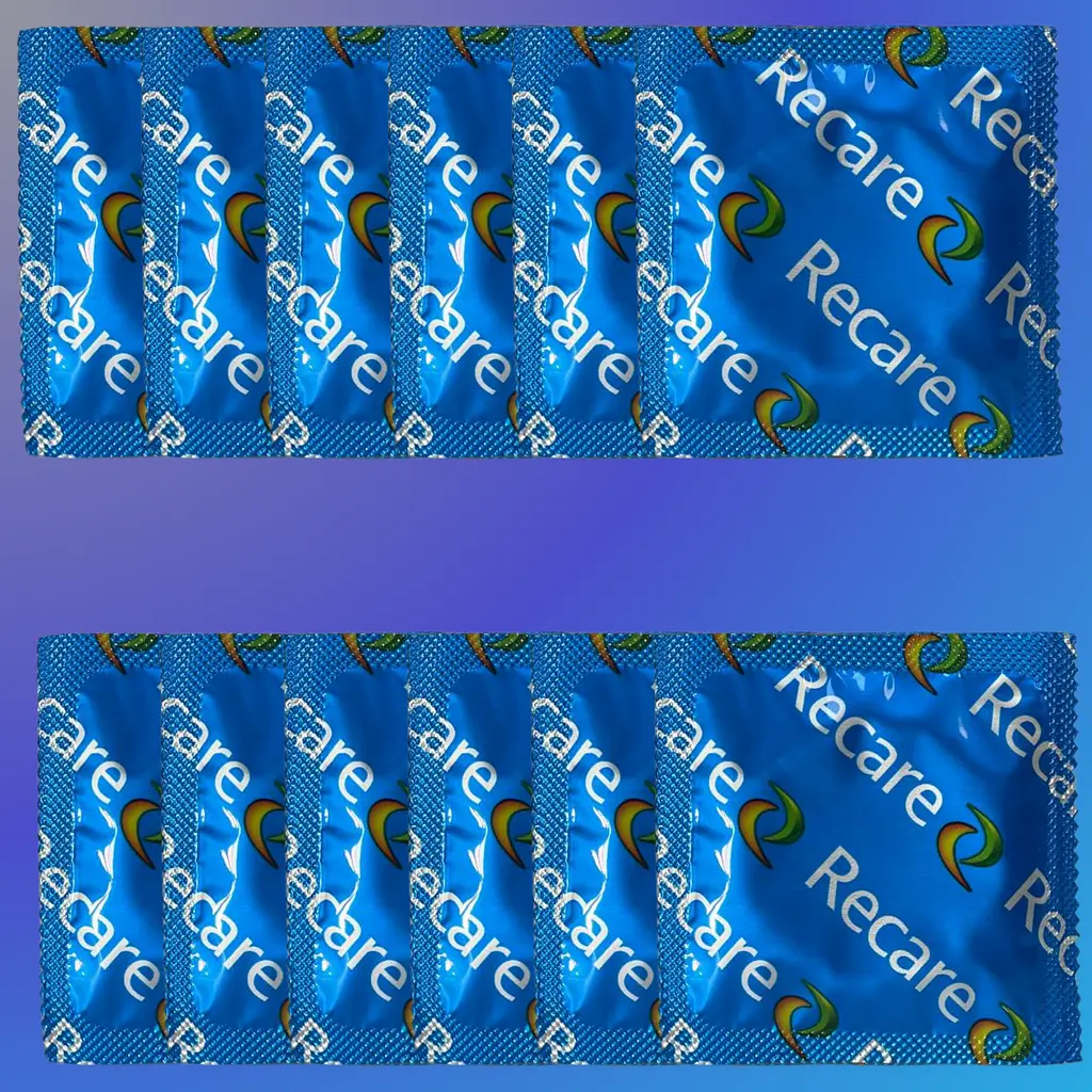 Презервативи Recare Big dotted ice cream 12 шт. ребристі з ароматом морозива (ROZ6501053497) - фото 3