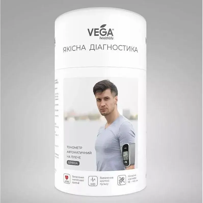 Тонометр на манжете VEGA BP 810A Afib micro usb и аккумуляторе автоматический - фото 7