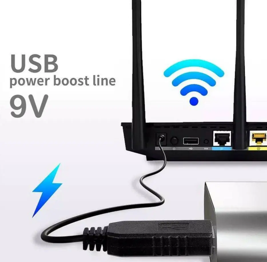 Кабель для роутера 9V DC 5.5/2.1mm - USB 2.0 для подключения к PowerBank - фото 3
