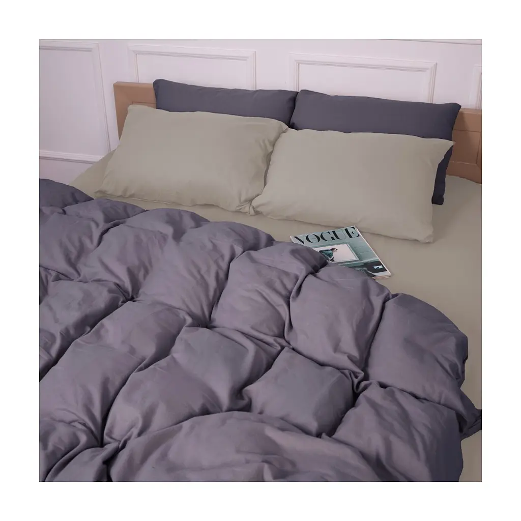 Постільна білизна MirSon 004-001 Cappuchino/Ash grey Фланель 2 x 160 x 220 Сімейний Євро (2200009658501) - фото 5