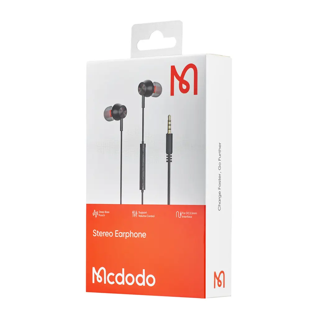 Навушники McDodo Stereo Earphone for 3.5mm ( In-ear ) HP-3500 Чорний - фото 2