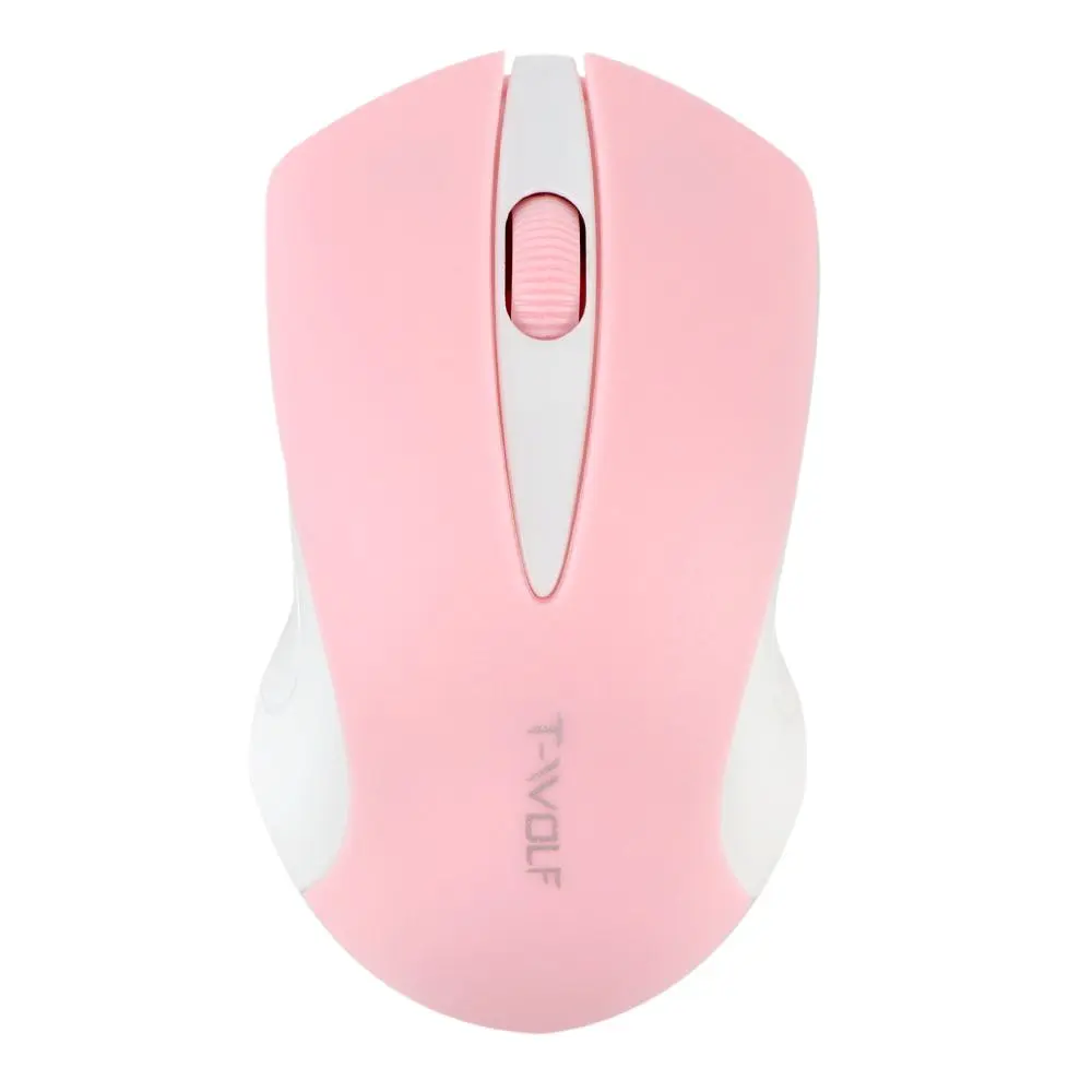 Бездротова мишка T-Wolf Q2 USB 2.4GHz АА Рожевий - фото 2