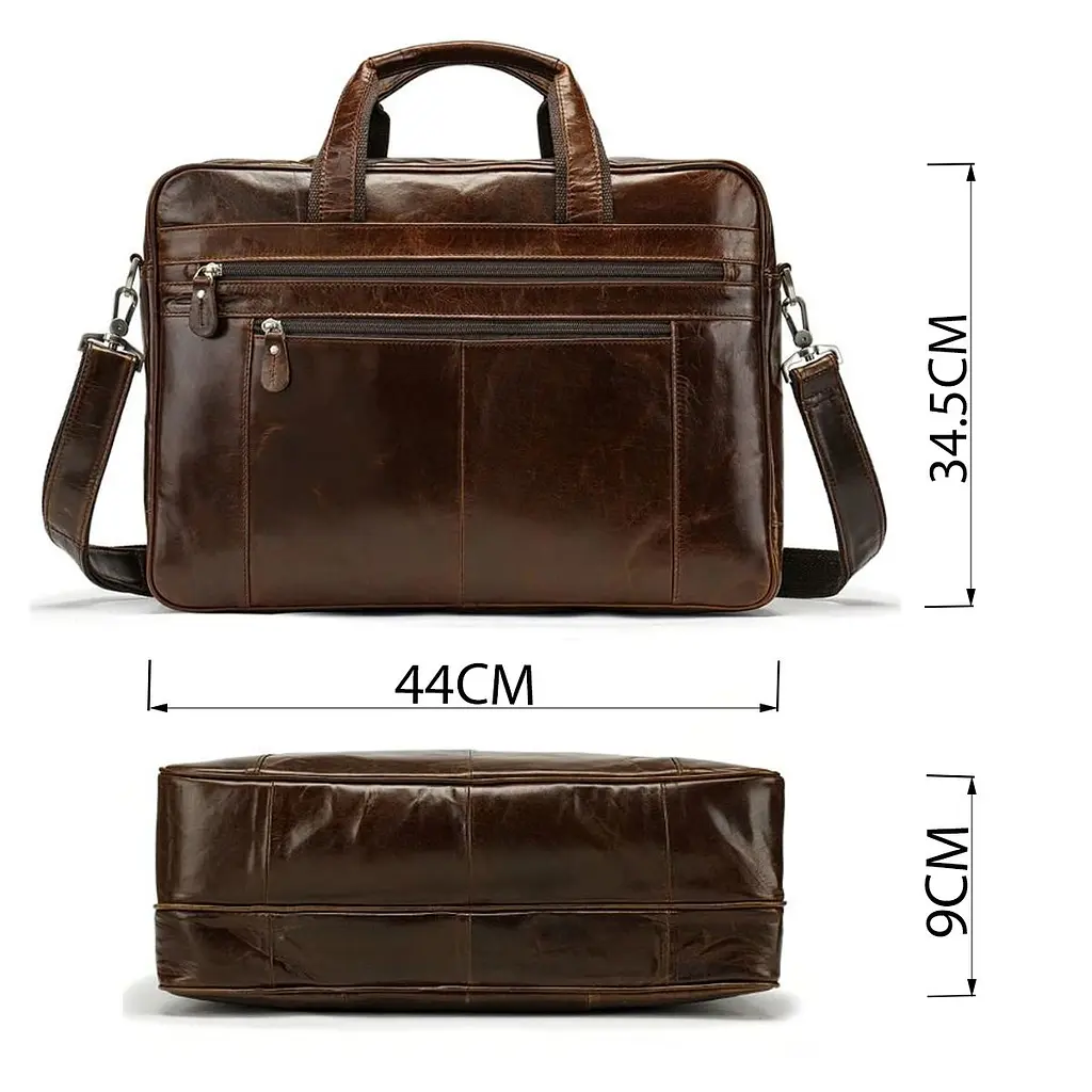 Сумка дорожня чоловіча шкіряна 14770 Vintage коричнева - фото 4